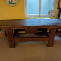 Tavolo da lavoro in legno massello