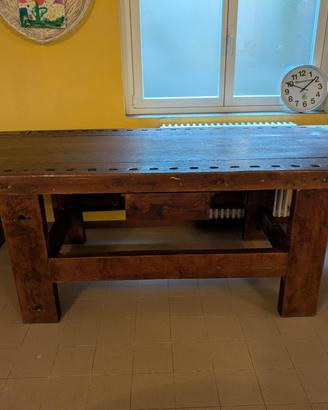 Tavolo da lavoro in legno massello