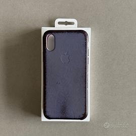 Cover Apple per iPhone XS in pelle Viola/Lilla