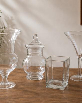 Set 4 vasi in vetro decorativi