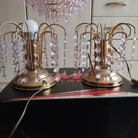lampadario e tris cristallo Swarovski rosa 