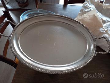 Vassoio vintage ricoperto argento 1000