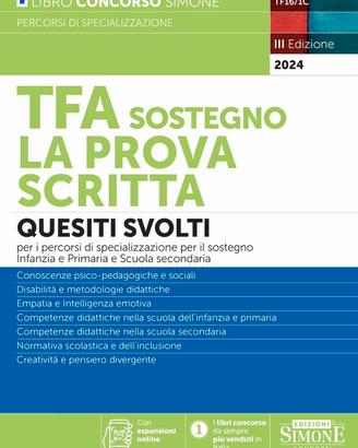 TFA Sostegno - La Prova Scritta - Ed. Simone 2024