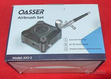 Kit Aerografo Oasser AK2-2 con Compressore