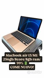 Macbook air m1 256gb oro rosa 99%