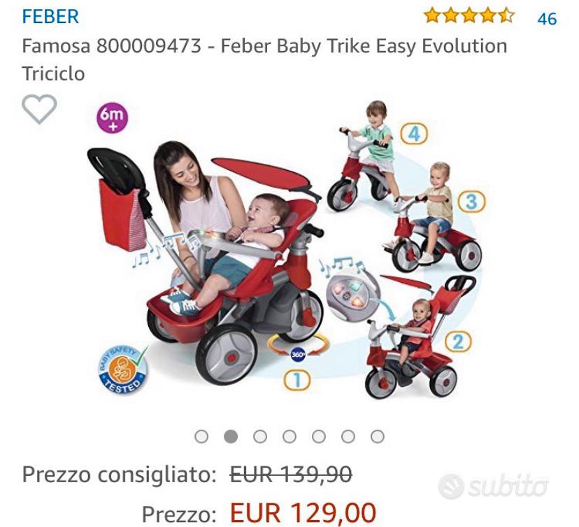 Triciclo Evolutivo Triciclo Feber Baby Trike Easy Evolution Feber