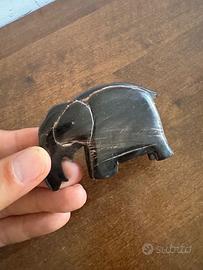 Porta tabacco legno forma elefante Vintage