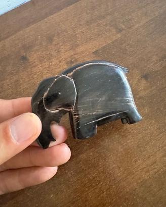 Porta tabacco legno forma elefante Vintage