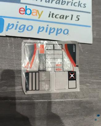 LEGO 60051 adesivi sticker treno bianco LEGO City