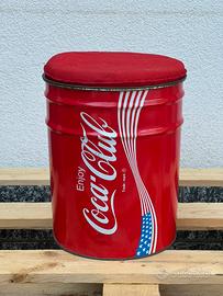 Sgabello Contenitore Vintage Coca-Cola anni 80
