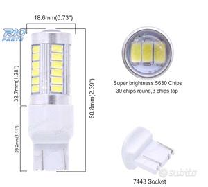 LAMPADA LED T20 BIANCA 33 LED SMS CANBUS