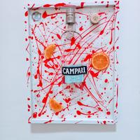 Quadro con bottiglia "Campari Splash"