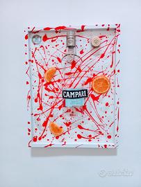 Quadro con bottiglia "Campari Splash"
