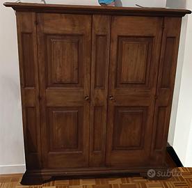 Armadio 2 ante in legno massello stile classico