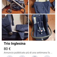 Carrozzina trio inglesina