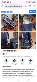 Carrozzina trio inglesina