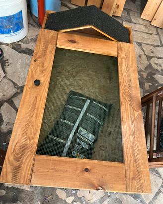 Terrario per Tartarughe in legno artigianale