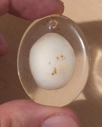 Ciondolo, pendente con vere Pepite d'oro naturali
