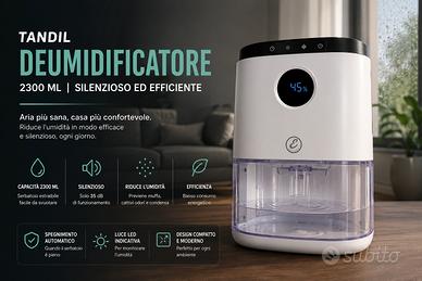 Deumidificatore Tandil 2300 ml – Silenzioso 💧