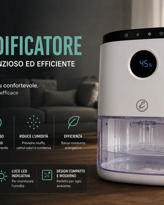Deumidificatore Tandil 2300 ml – Silenzioso 💧