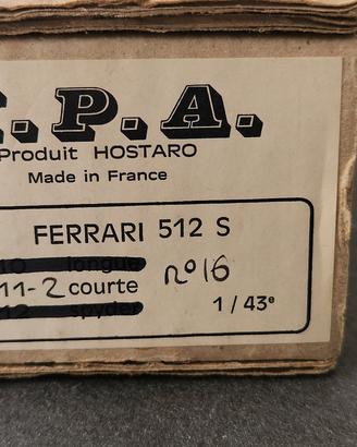 Ferrari 512 S Hostaro MPA vintage