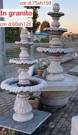 Fontana a cascata in vera pietra granito