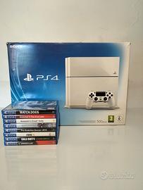 PlayStation 4 PS4 bianca 500gb + 8 giochi 