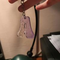 portachiavi a firma di "A" fatto a mano