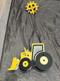 Lampadario a sospensione Rusty bulldozer giallo