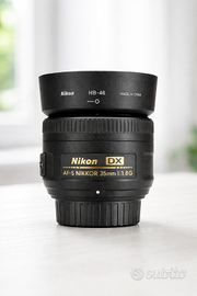 Nikon 35mm f/1.8G DX AF-S Nikkor Perfetto Completo
