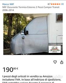 Oscurante termico camper