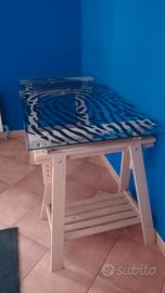 Top cristallo temperato per scrivania