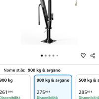 gru da sollevamento da pick up o furgone