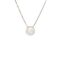 Collana punto luce cipollino con diamante ct.0,07