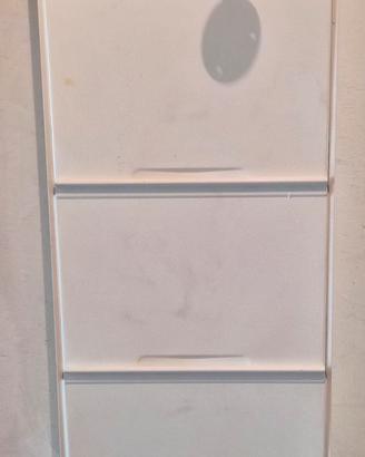 Scarpiera slim in metallo bianco 