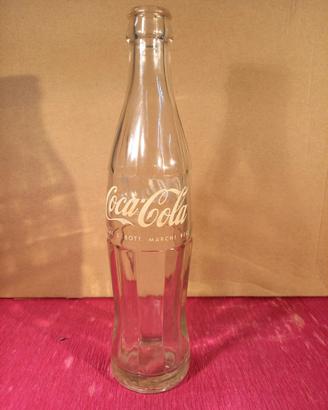 Bottiglia Coca Cola in vetro anni sessanta alta 25