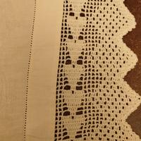 parure asciugamani puro lino bordati uncinetto