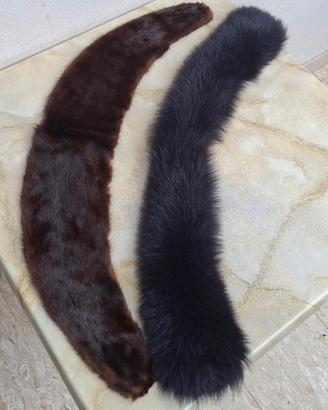 2 Colli in Pelliccia per Cappotto – Volpe e Visone