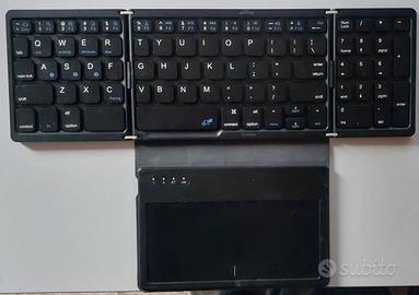 Tastiera pieghevole con mouse wireless