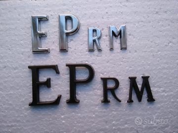 caratteri in metallo inox e bronzo da cm 4 e 2,5