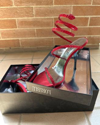 Sandali gioiello Loriblu serpente strass rossi 37
