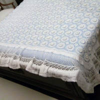 Coperta/Copriletto cotone fatta a mano a uncinetto
