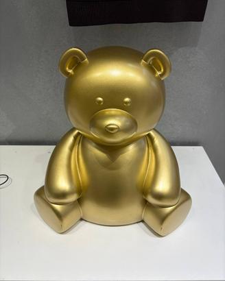 Statua Decorativa a forma di orsetto colore oro