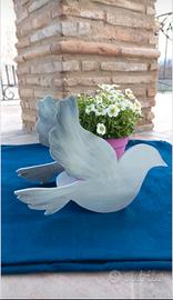 Fioriera Colomba in Legno realizzata a mano