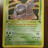 carta pokemon Muk Fossil 1a edizione olografica