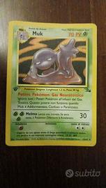 carta pokemon Muk Fossil 1a edizione olografica