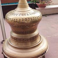 antico braciere in ottone con campana