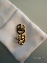 Orecchini Gucci doppia G color oro con scatola