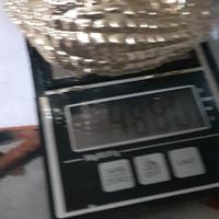 bracciale anello placcato 24ct oro francese 