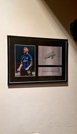Lautaro Martinez (calcio) Autografo Poster Cornice